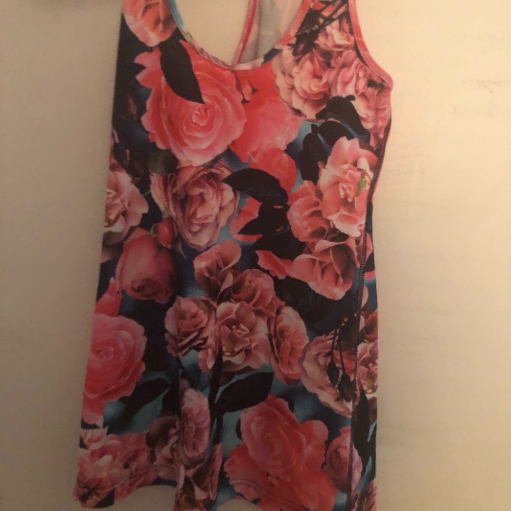 Lululemon floral racerback top size 4